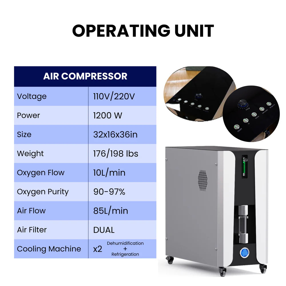 1.3-2.0 ATA Airvida Ultra Hard Shell Lying Hyperbaric Chamber