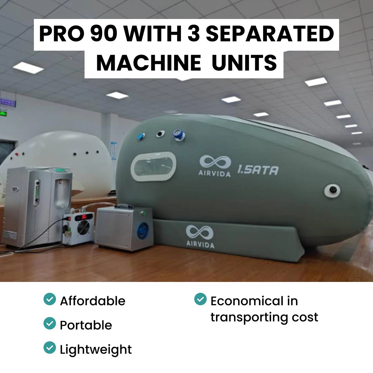 Airvida 1.5 ATA Pro90 Portable Seated Hyperbaric Chamber