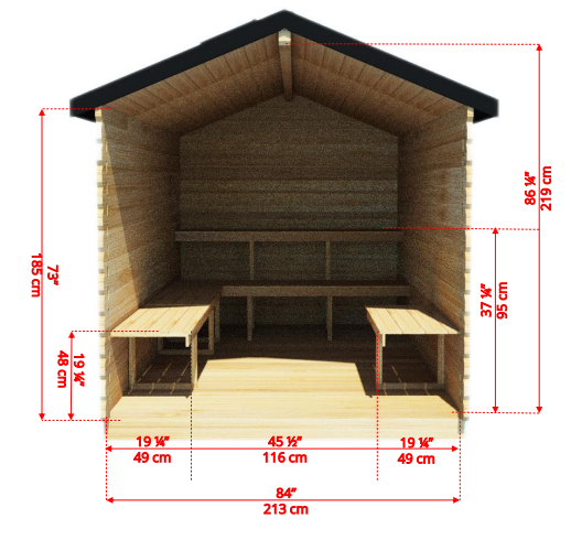 Dundalk Leisurecraft CT Georgian Cabin Sauna With Changeroom CTC88CW