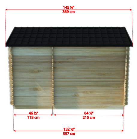 Dundalk Leisurecraft CT Georgian Cabin Sauna With Changeroom CTC88CW