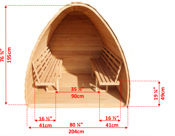 Dundalk Leisurecraft MiniPOD Outdoor Sauna CTC77MW