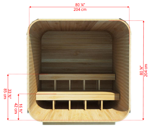 Dundalk Leisurecraft Luna Cube 4 Person  Sauna CTC22LU