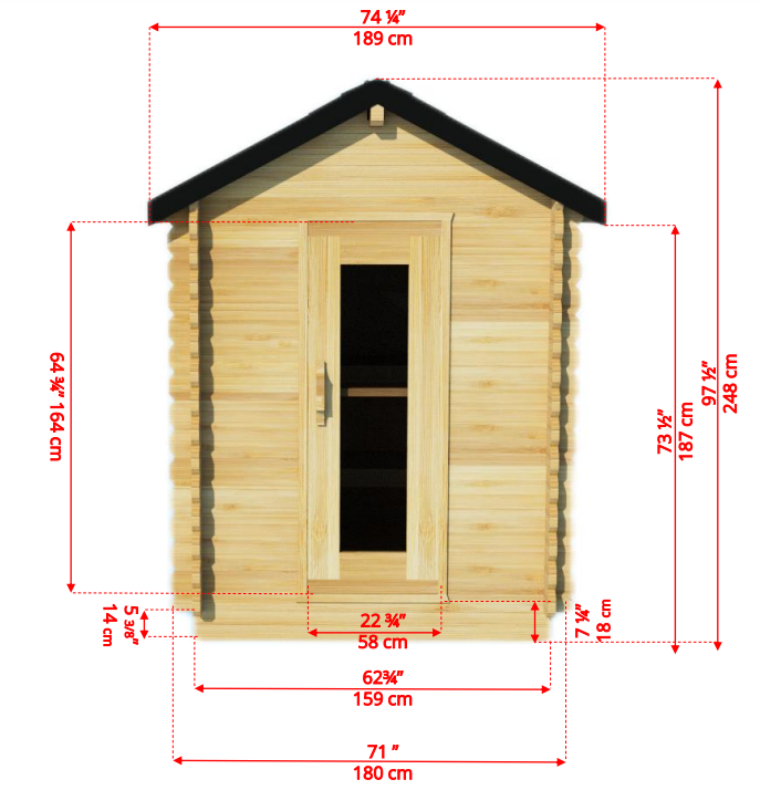 Dundalk Leisurecraft Granby Cabin Sauna CTC66W