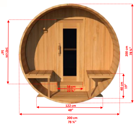 Dundalk Leisurecraft Serenity 4 Person Outdoor Sauna | CTC2245W