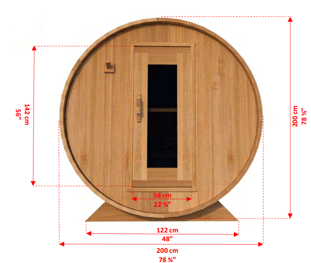 Dundalk Leisurecraft Timber Harmony 4 Person Outdoor Sauna | CTC22W