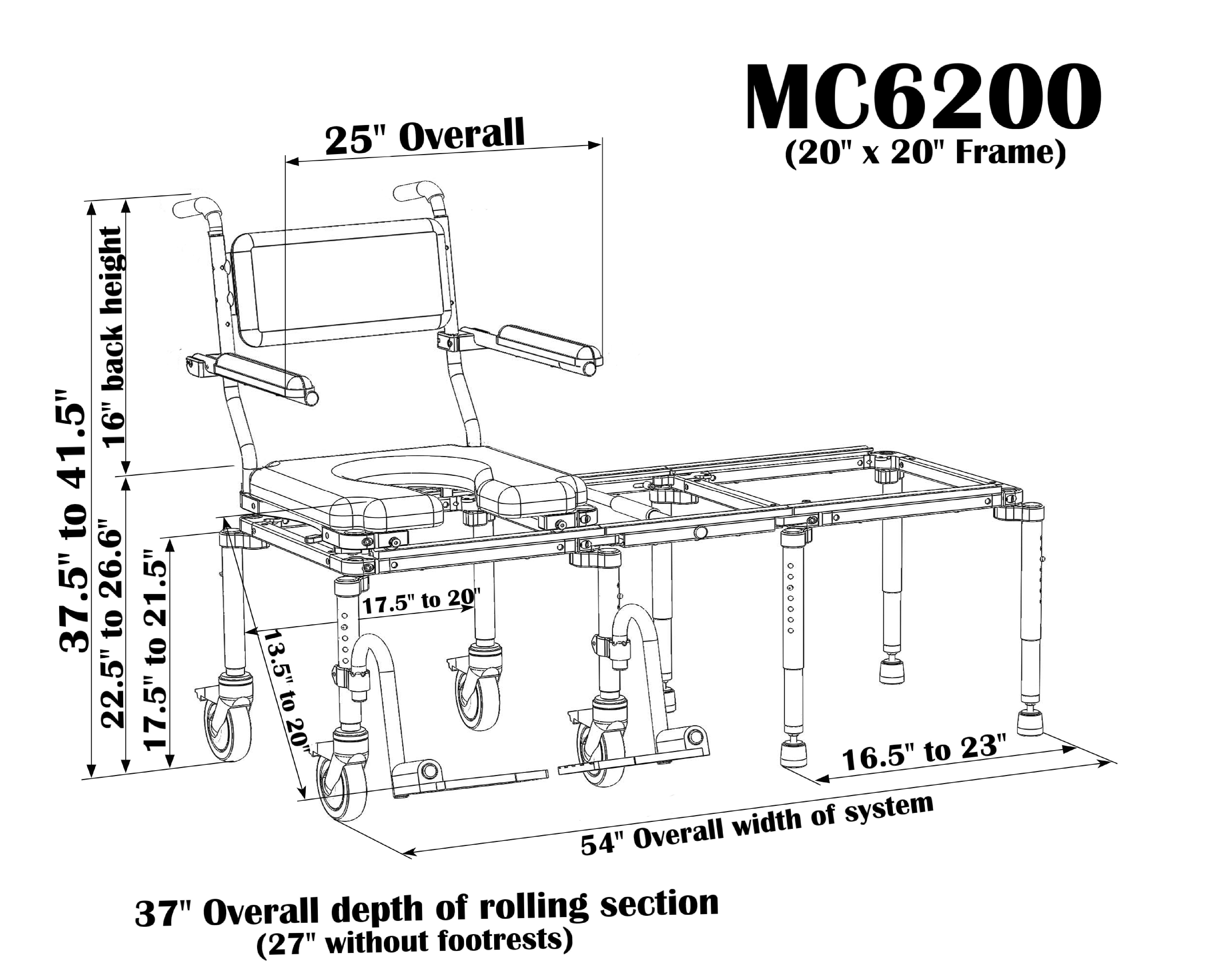 Nuprodx MC6200 Commode Chair And Tub Access Slider System
