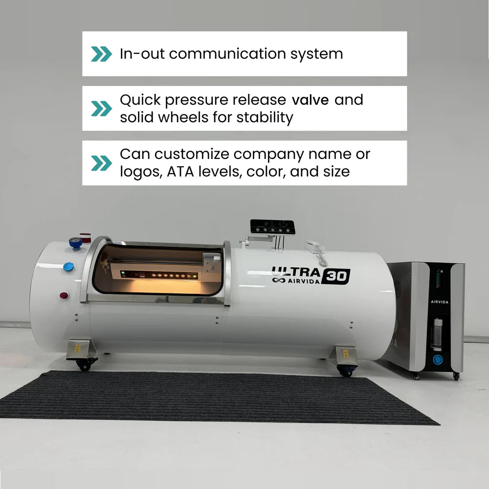 1.3-2.0 ATA Airvida Ultra Hard Shell Lying Hyperbaric Chamber