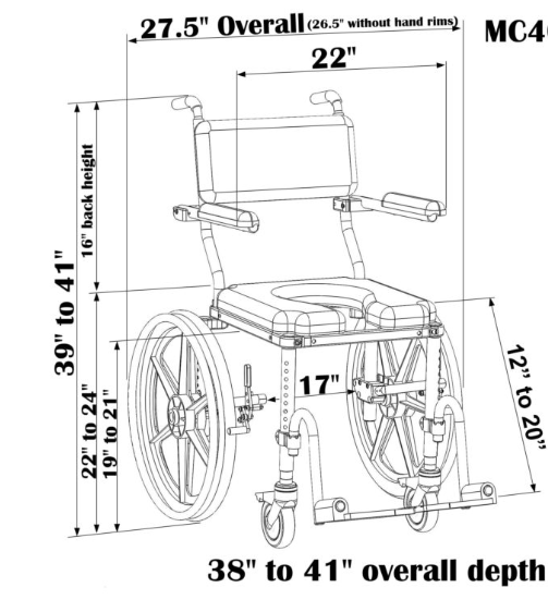 Nuprodx MC4020 Portable Shower Chair