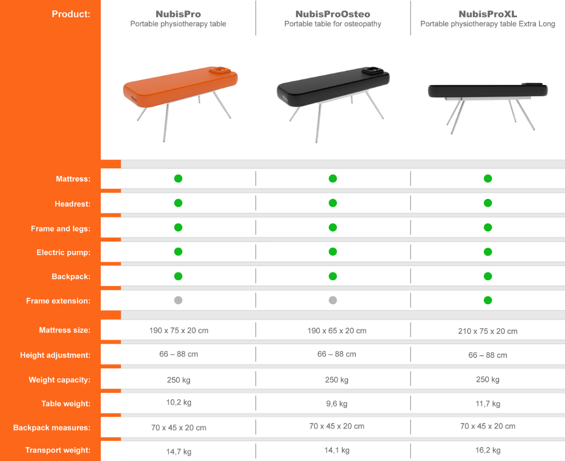 Nubis Portable Physio Table