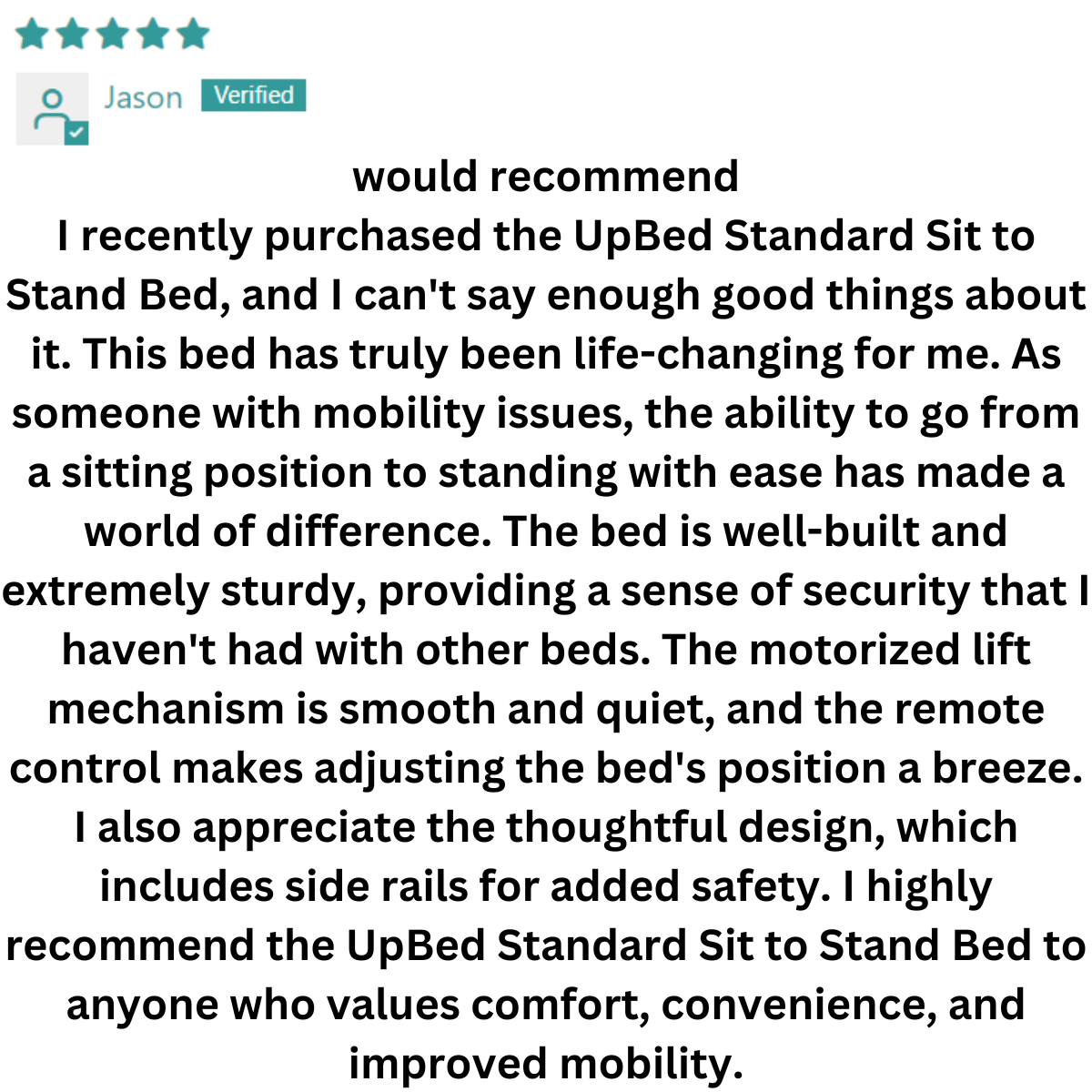 Journey UPbed Standard Sleep To Stand Adjustable 4-in-1 Bed