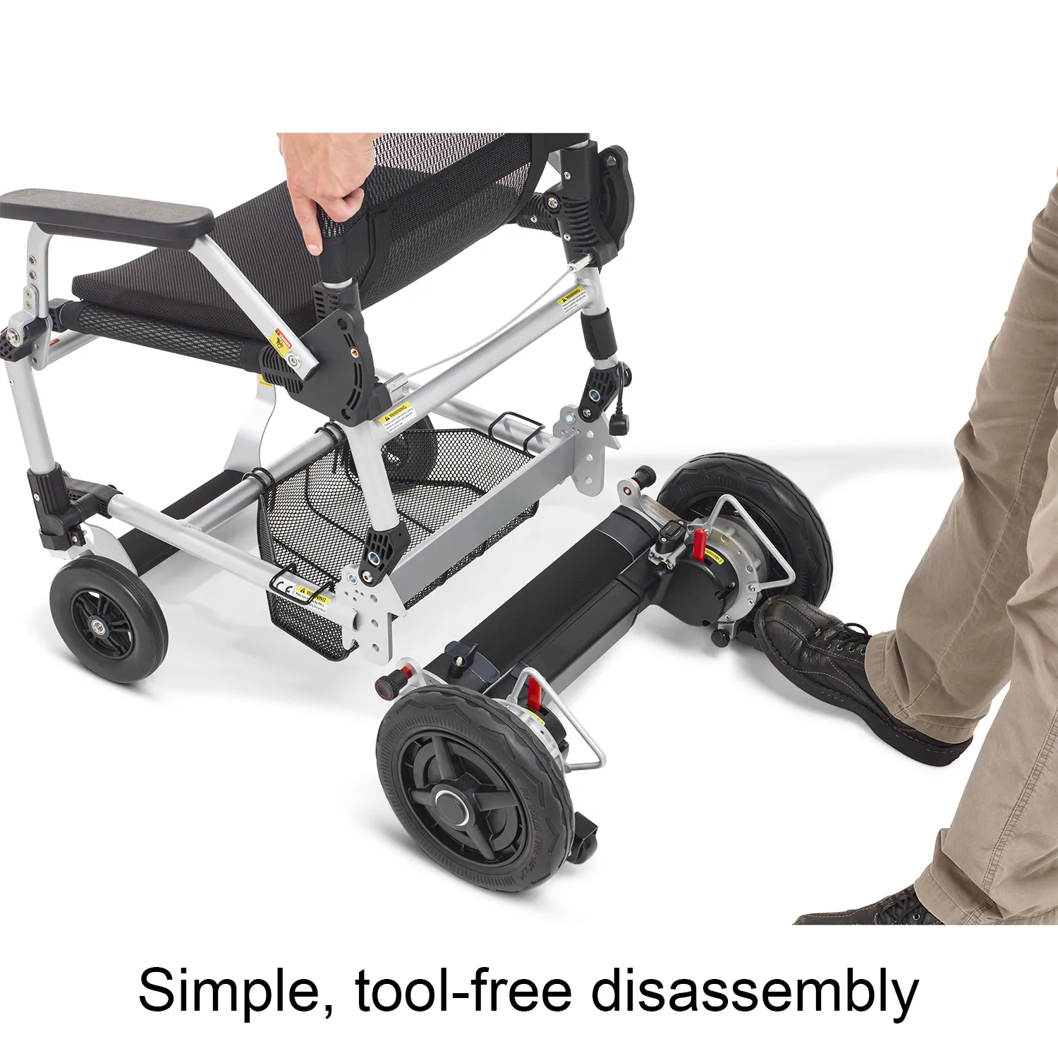 Journey Zoomer Lightweight Power Folding Chair With One-Handed Control