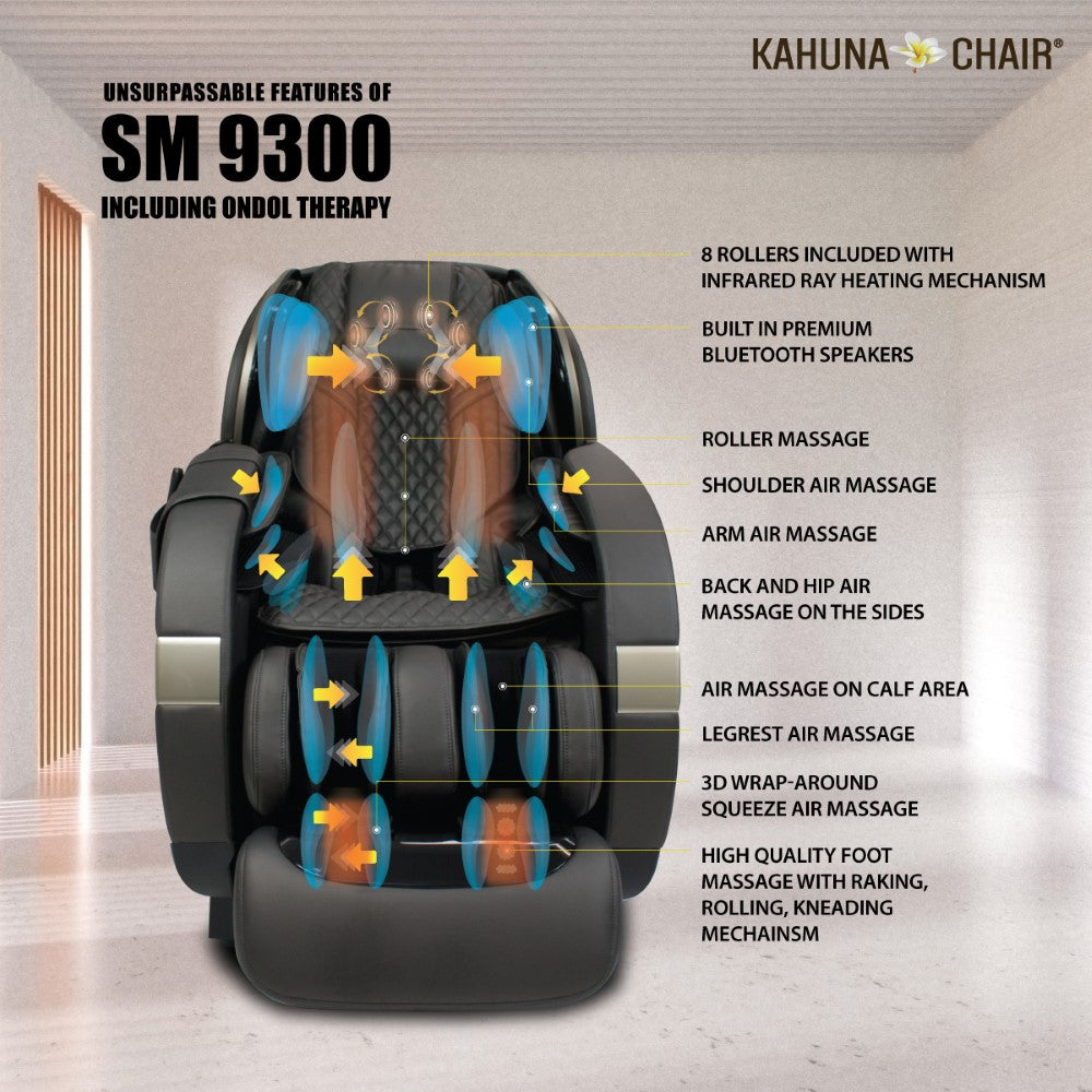 Kahuna SM-9300 4D-Dual Air Float Massage Chair with Infrared heating