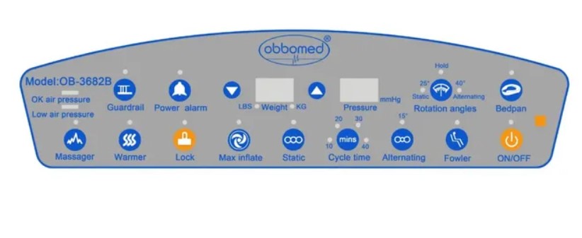Obbomed OB-3682B UltraAir Bariatric Alternating Pressure Ulcer Prevention Mattress