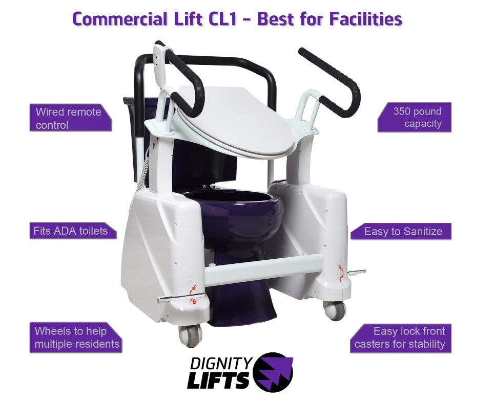 Commercial Toilet Lift | Patient Lifts | Dignity Lifts CL1 Commercial Toilet Lift
