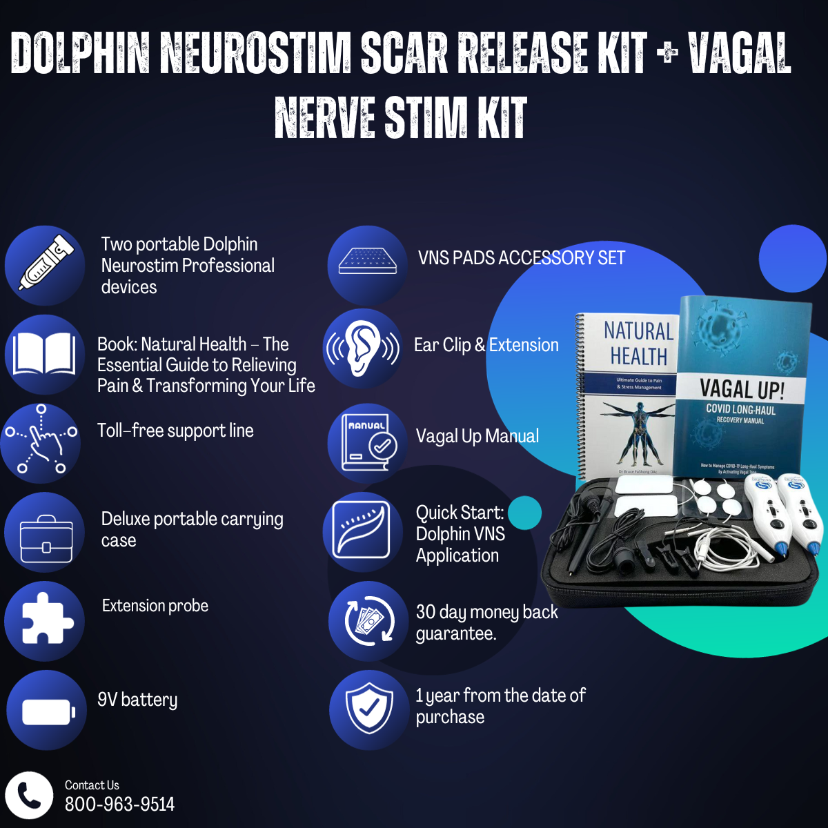 Dolphin Neurostim Scar Release Kit + Vagal Nerve Stim Kit