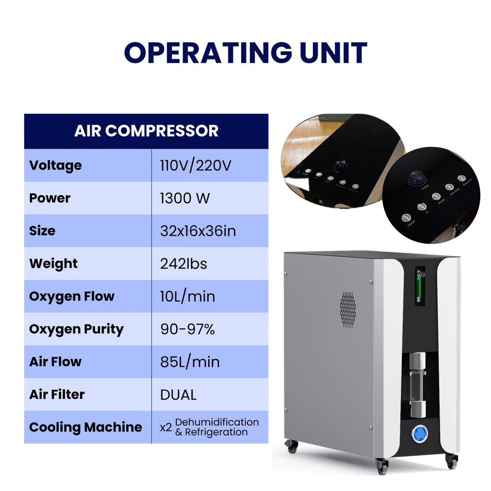 Airvida Elite 1.3-2.0 ATA Hard Shell Sitting Hyperbaric Chamber