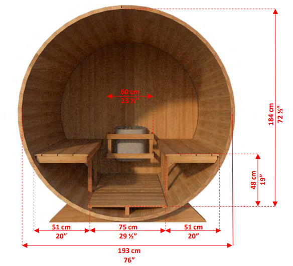 Dundalk Leisurecraft Timber Harmony 4 Person Outdoor Sauna | CTC22W