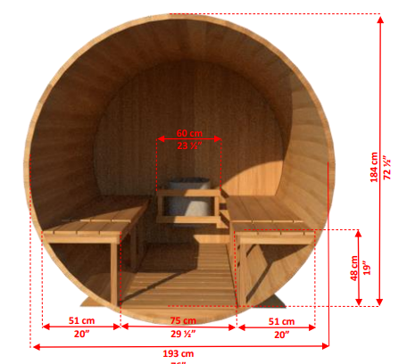 Dundalk Leisurecraft CT Tranquility Barrel Sauna CTC2345W