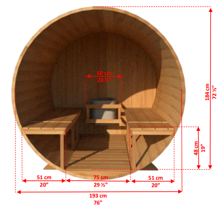 Dundalk Leisurecraft Serenity 4 Person Outdoor Sauna | CTC2245W