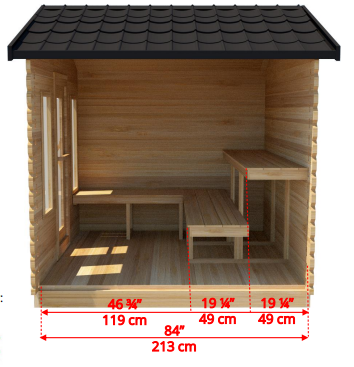 Dundalk Leisurecraft CT Georgian 6 Person Cabin Sauna CTC88W