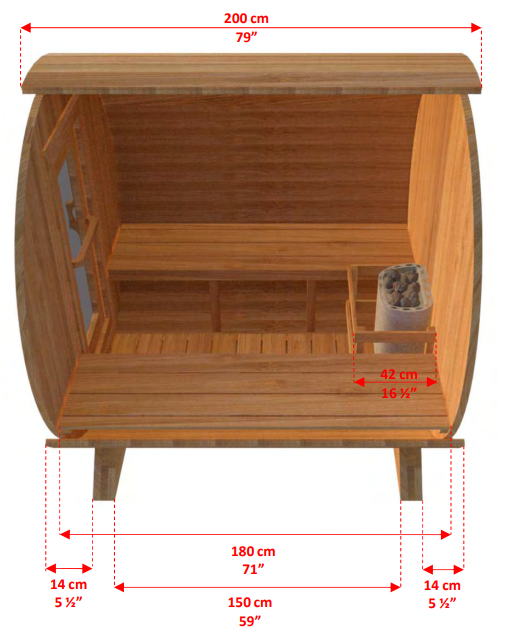 Dundalk Leisurecraft Timber Harmony 4 Person Outdoor Sauna | CTC22W