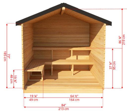 Dundalk Leisurecraft CT Georgian 6 Person Cabin Sauna CTC88W