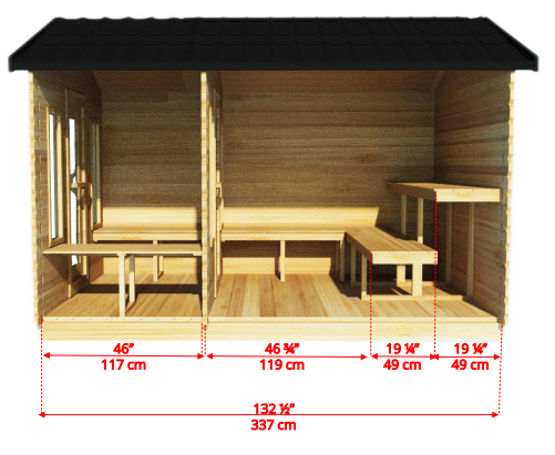 Dundalk Leisurecraft CT Georgian Cabin Sauna With Changeroom CTC88CW