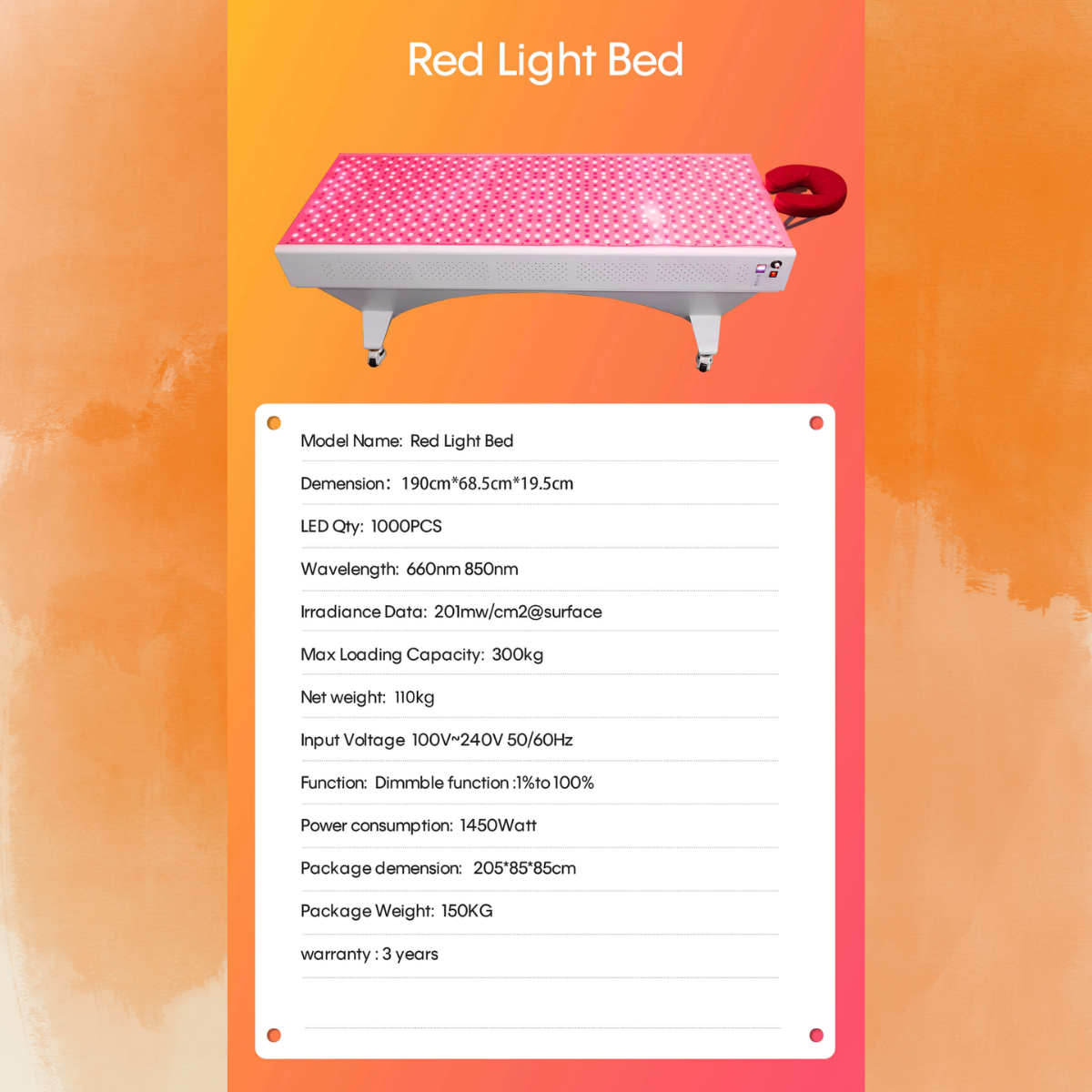 Viva Pro Red Light & NIR Portable Therapy Bed