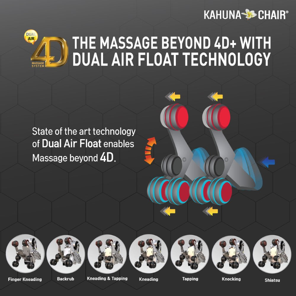 Kahuna SM-9300 4D-Dual Air Float Massage Chair with Infrared heating