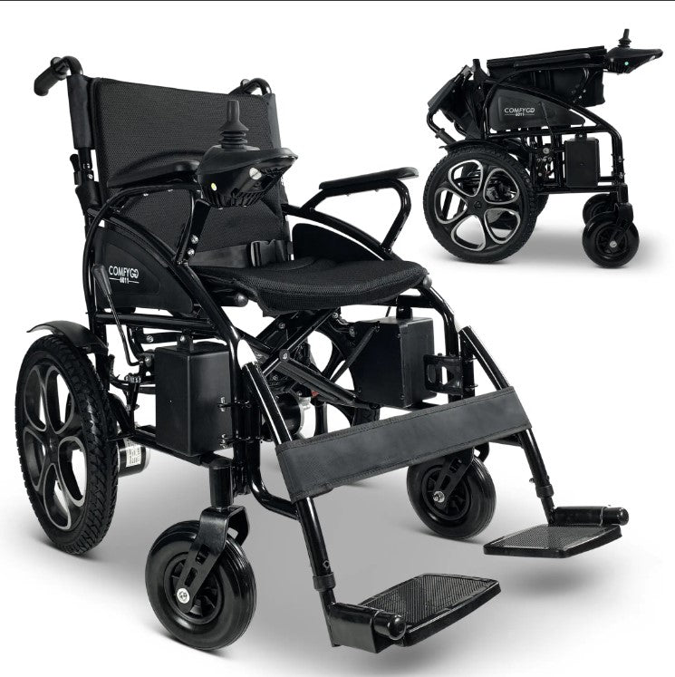 ComfyGO 6011 Electric Wheelchair With 17″ Wide Seat