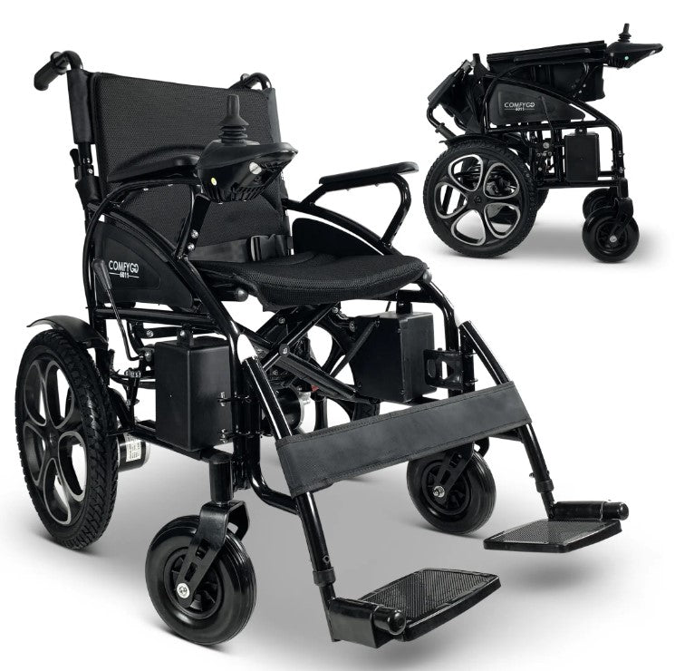 ComfyGO 6011 Electric Wheelchair With 17″ Wide Seat