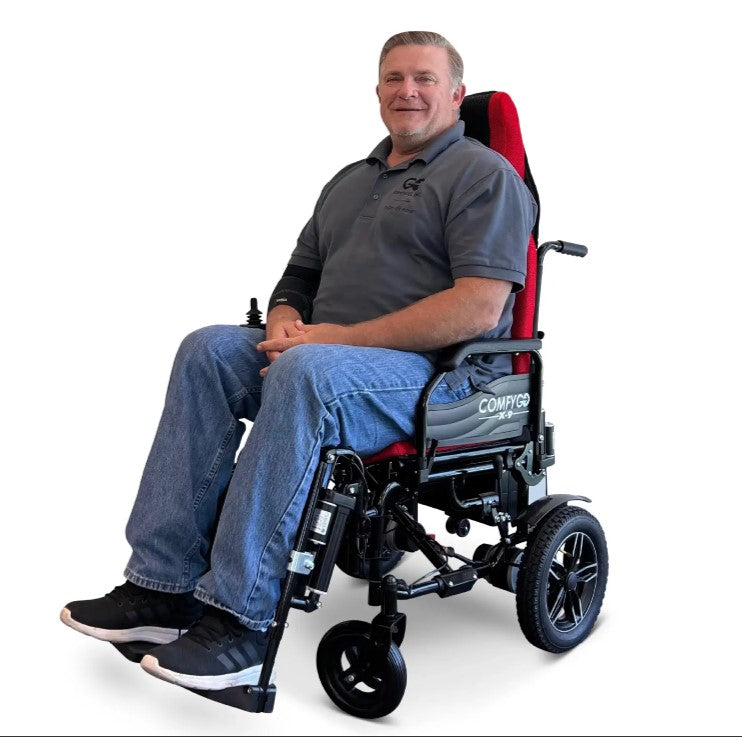 Comfygo X-9 Remote Controlled Electric Wheelchair with Automatic Recline