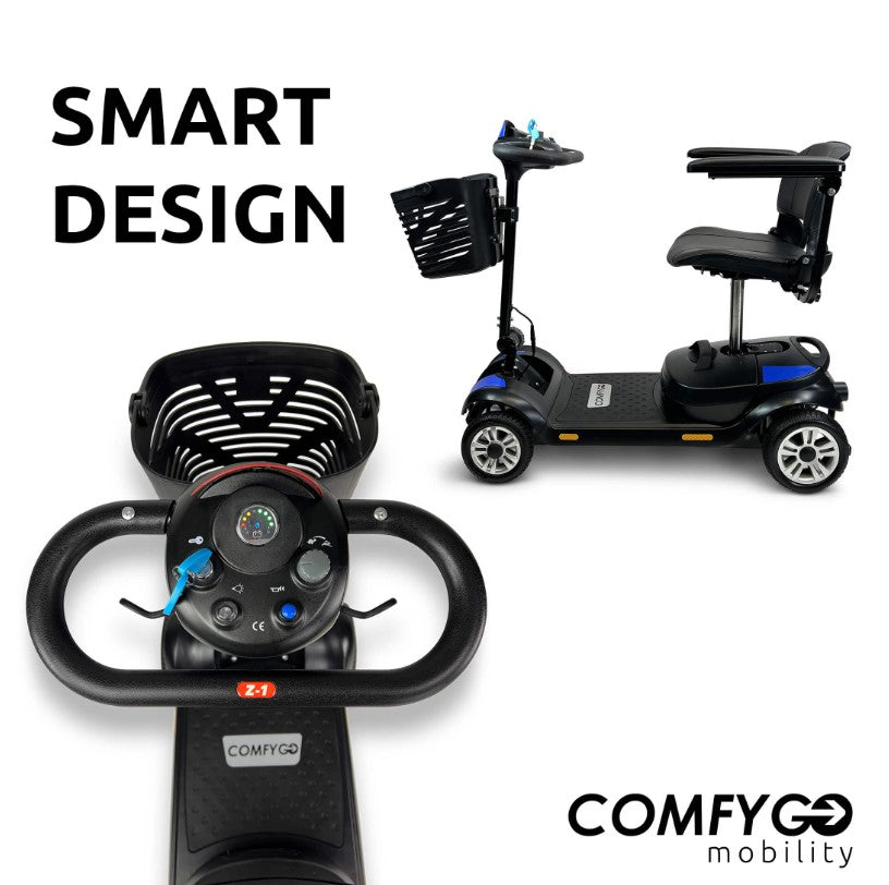 Comfygo Z-4 Electric Powered Mobility Scooter with a Lightweight & 5 Part Detachable Frame