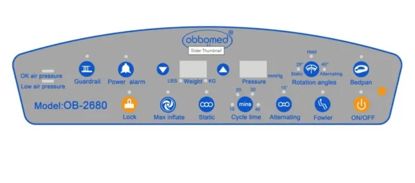 Obbomed OB-2680 PremiumAir LAL Pressure Ulcer Treatment Mattress